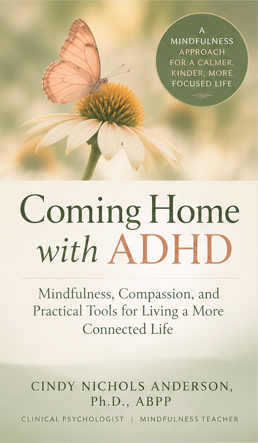 Coming Home with ADHD book cover by Dr. Cindy Nichols Anderson