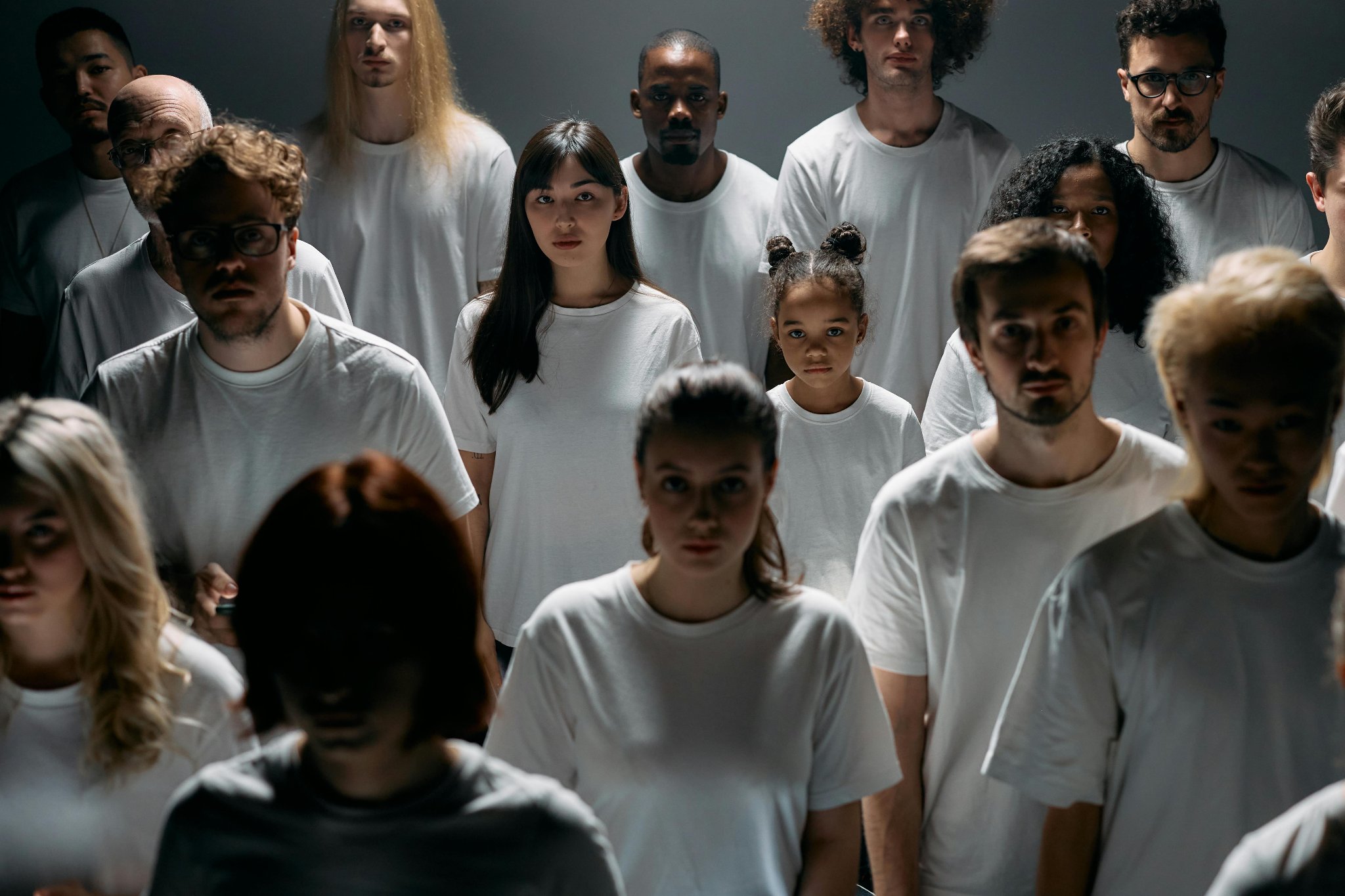 Diverse group of people standing together